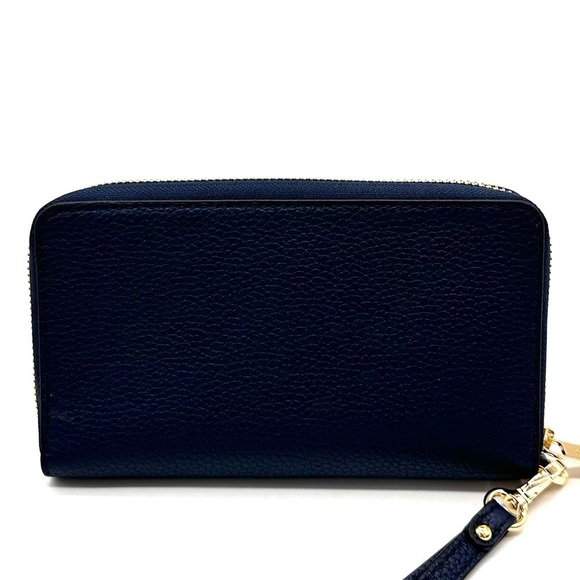 Michael Kors JST LG Flat MF Phone Case Wallet Navy Blue (NWT) - Picture 4 of 8